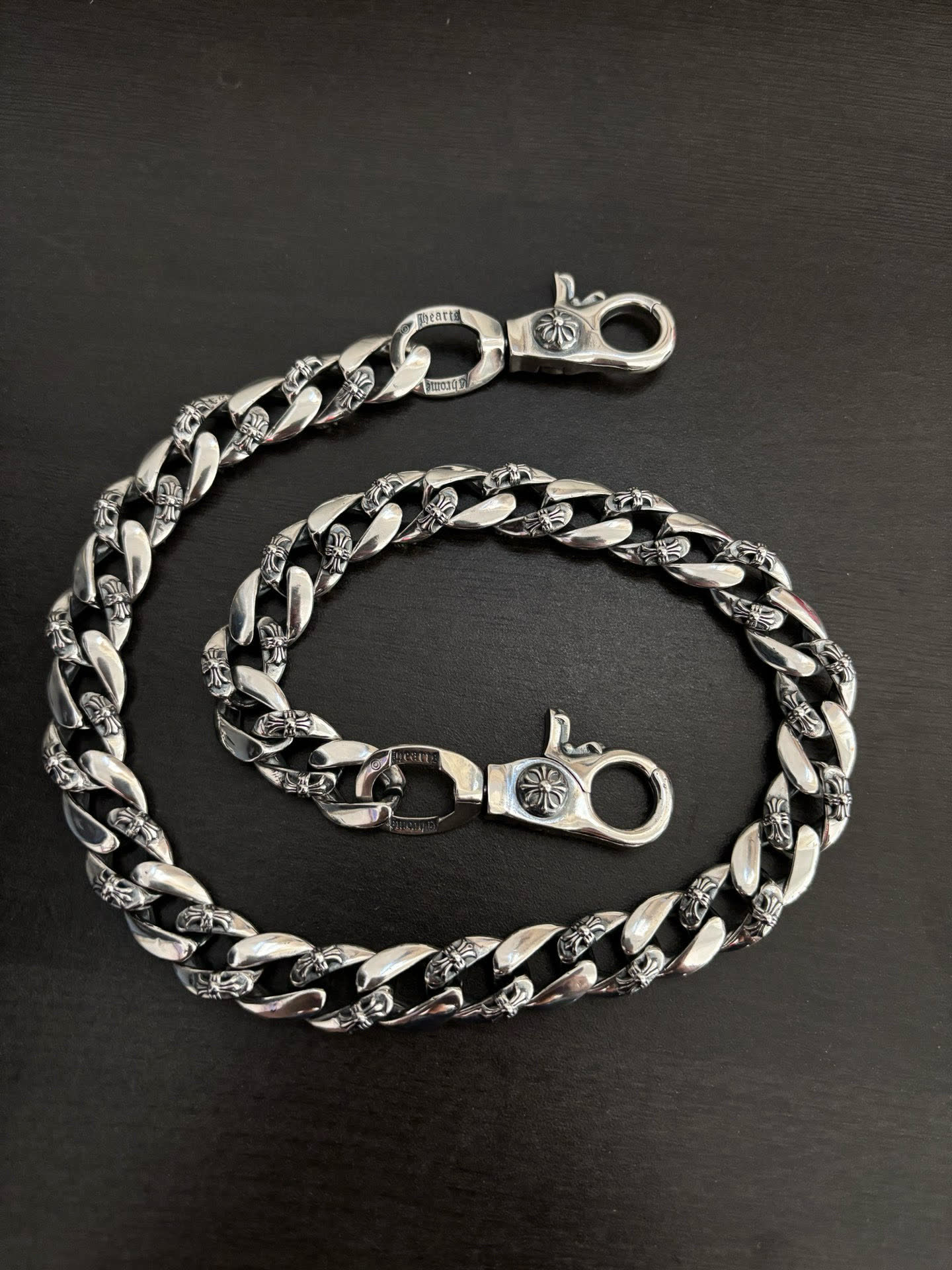 Chrome Hearts Sterling Silver Floral Design Chain Necklace Chrome Hearts Sterling Silver Floral Design Chain Necklace
